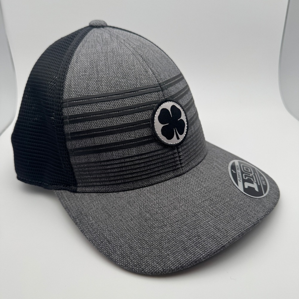 Black Clover Hat Live Lucky Charcoal Black Band of Brothers ADJ Mesh Trucker Cap - Picture 10 of 13
